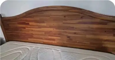 Cabecera de cama madera natural - miniatura 4