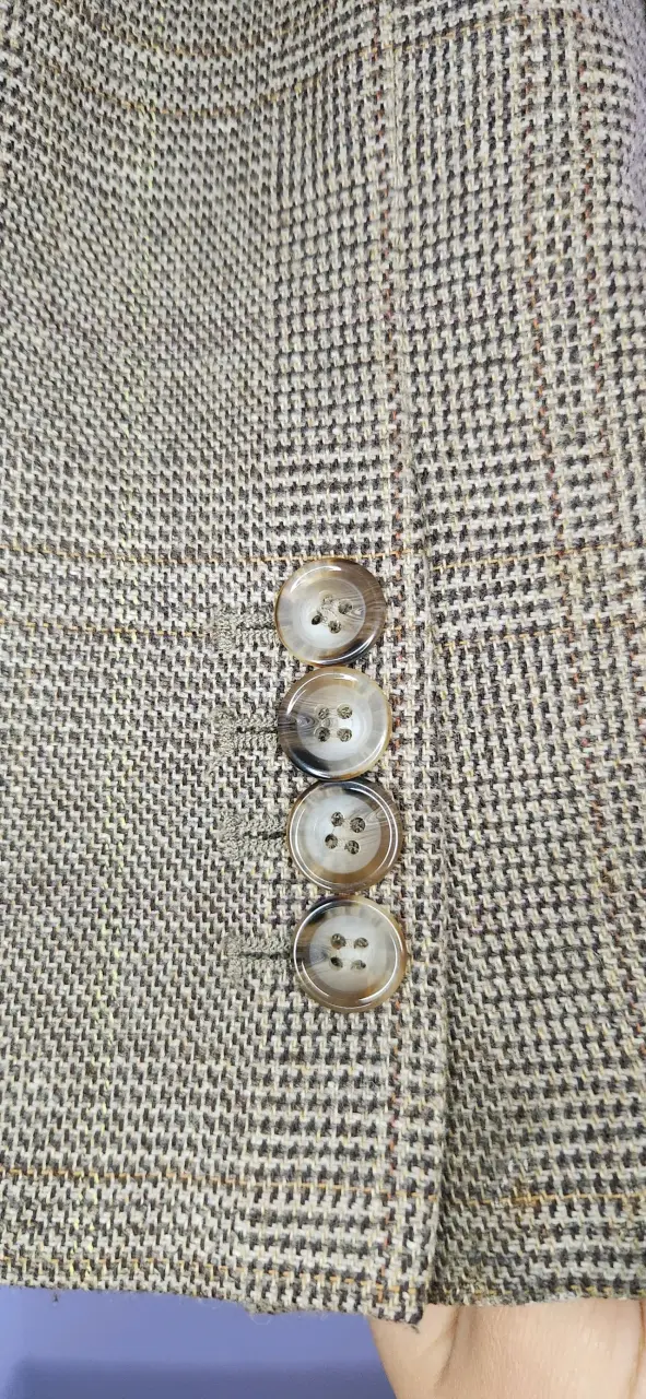 Blazer de cuadros beige - 4