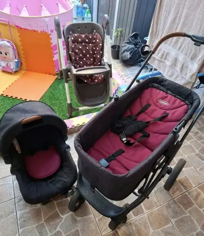 Pack coche (con nido)mas silla de comer - miniatura 2