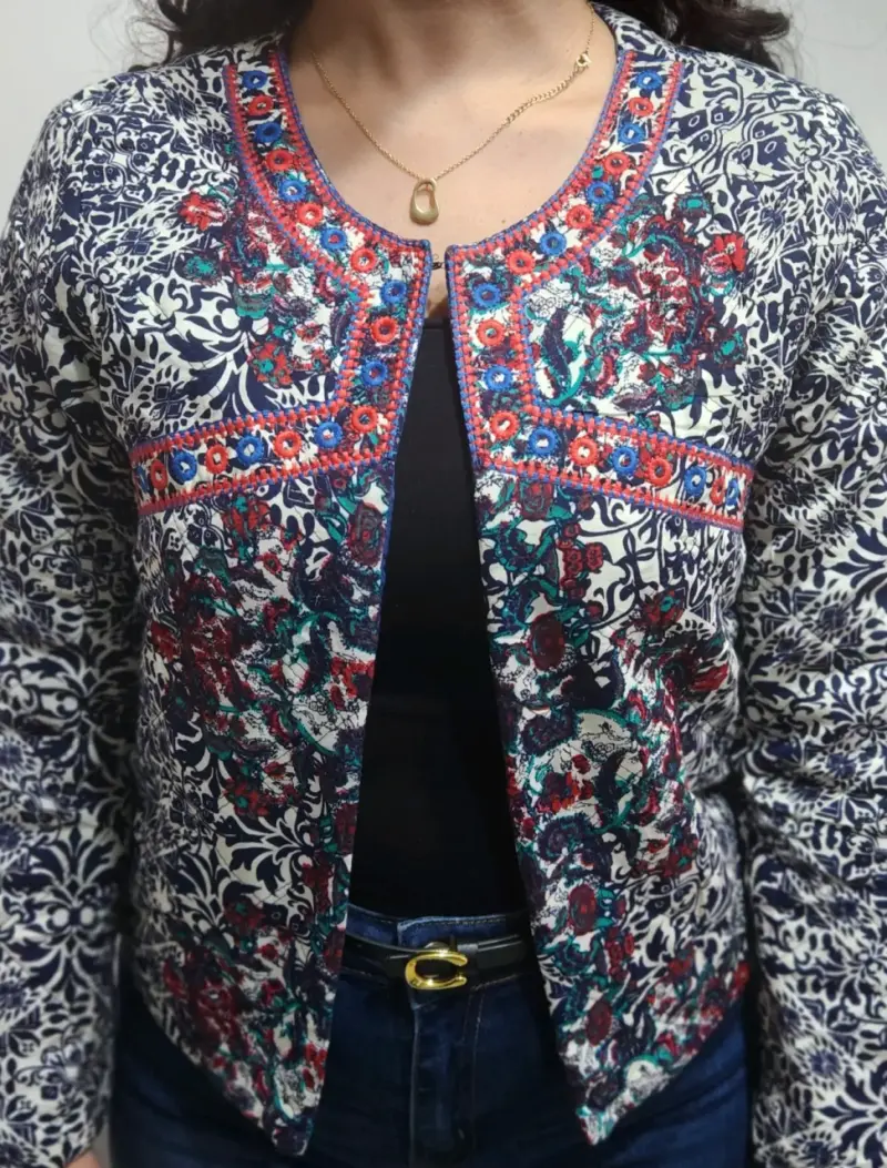 Chaqueta estampada multicolor - 3