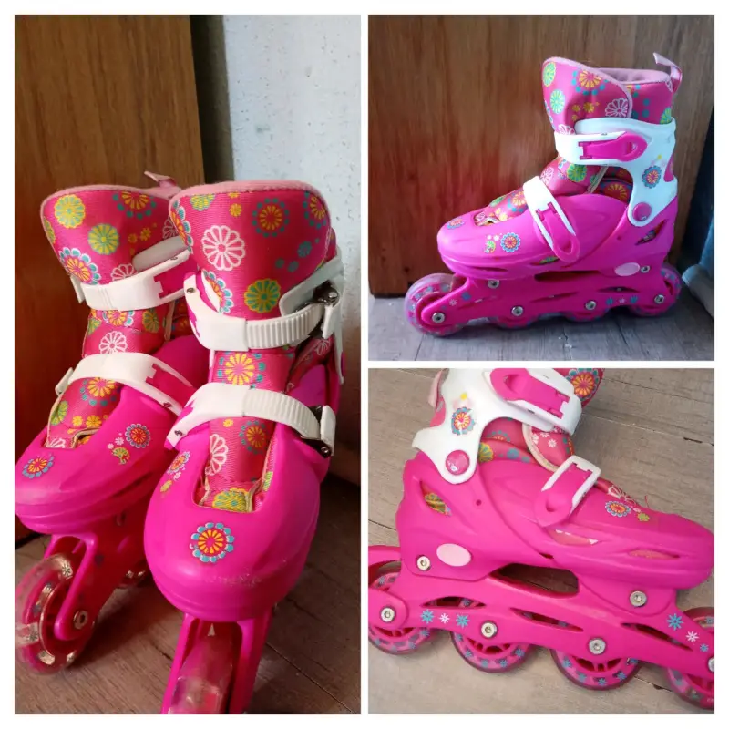 Patines en línea rosados para niños