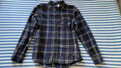 Camisa de franela a cuadros talla S - miniatura 1