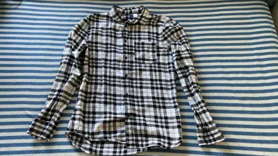Camisa de franela a cuadros talla S - miniatura 3