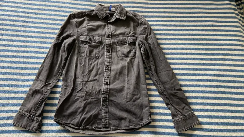 Camisa de franela a cuadros talla S - 5