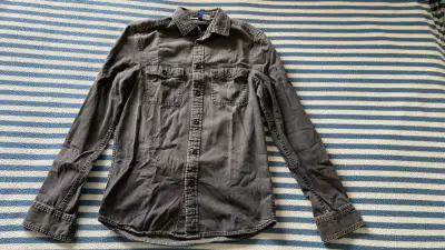 Camisa de franela a cuadros talla S - miniatura 5