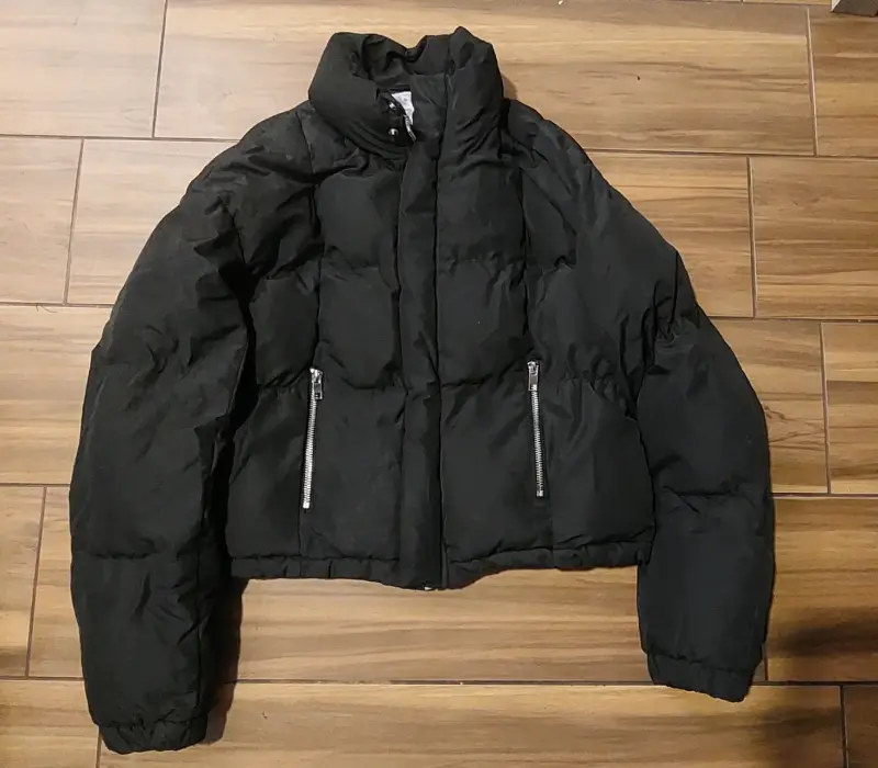 Chaqueta puffer negra - 1