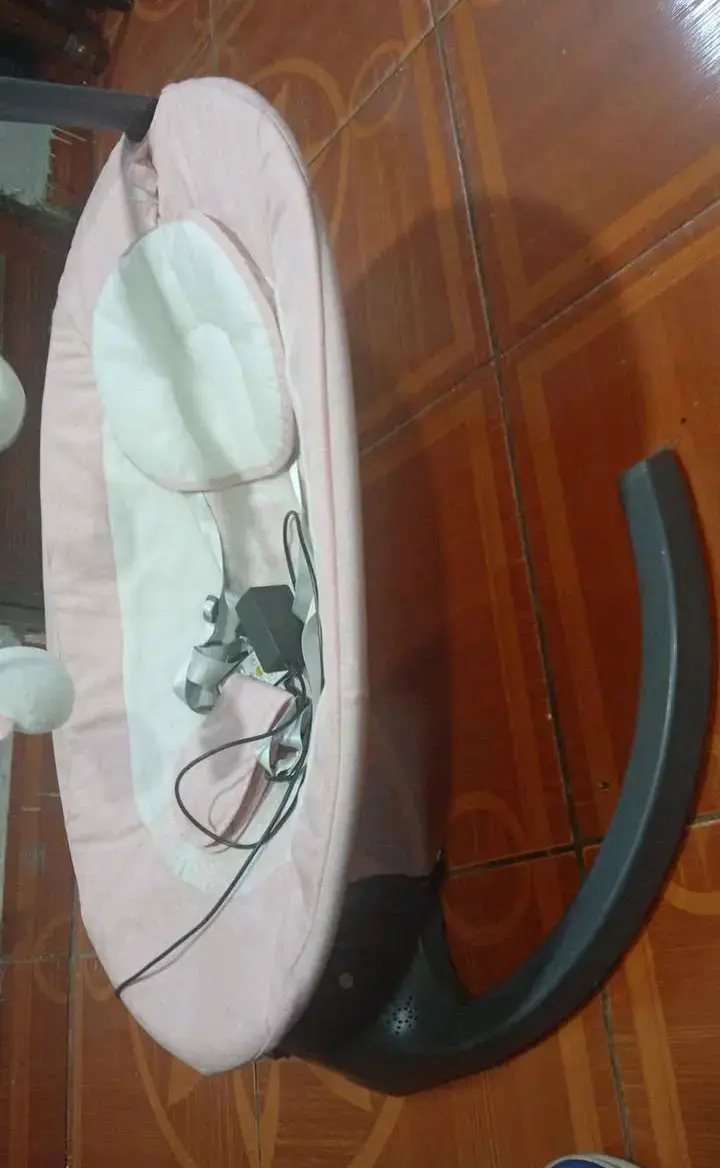 Silla mecedora para bebé rosa bebesit - 2