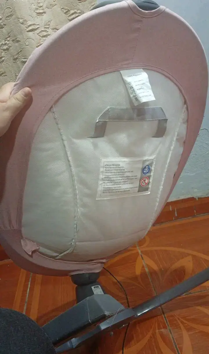 Silla mecedora para bebé rosa bebesit - 4