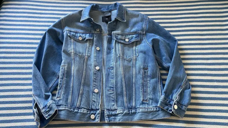 Chaqueta de mezclilla azul hombre H&M