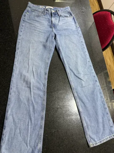 Jeans mango azul claro para mujer - miniatura 1