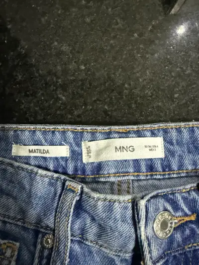 Jeans mango azul claro para mujer - miniatura 2