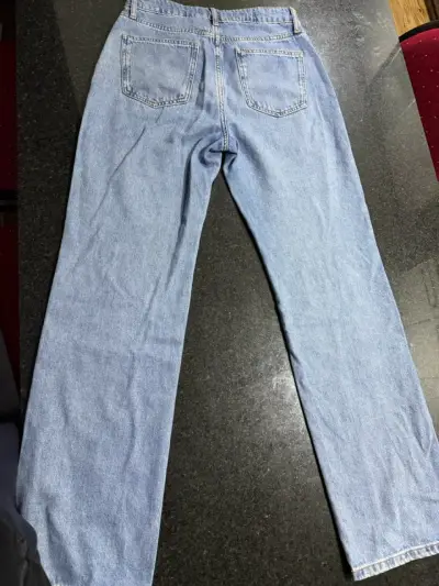 Jeans mango azul claro para mujer - miniatura 3