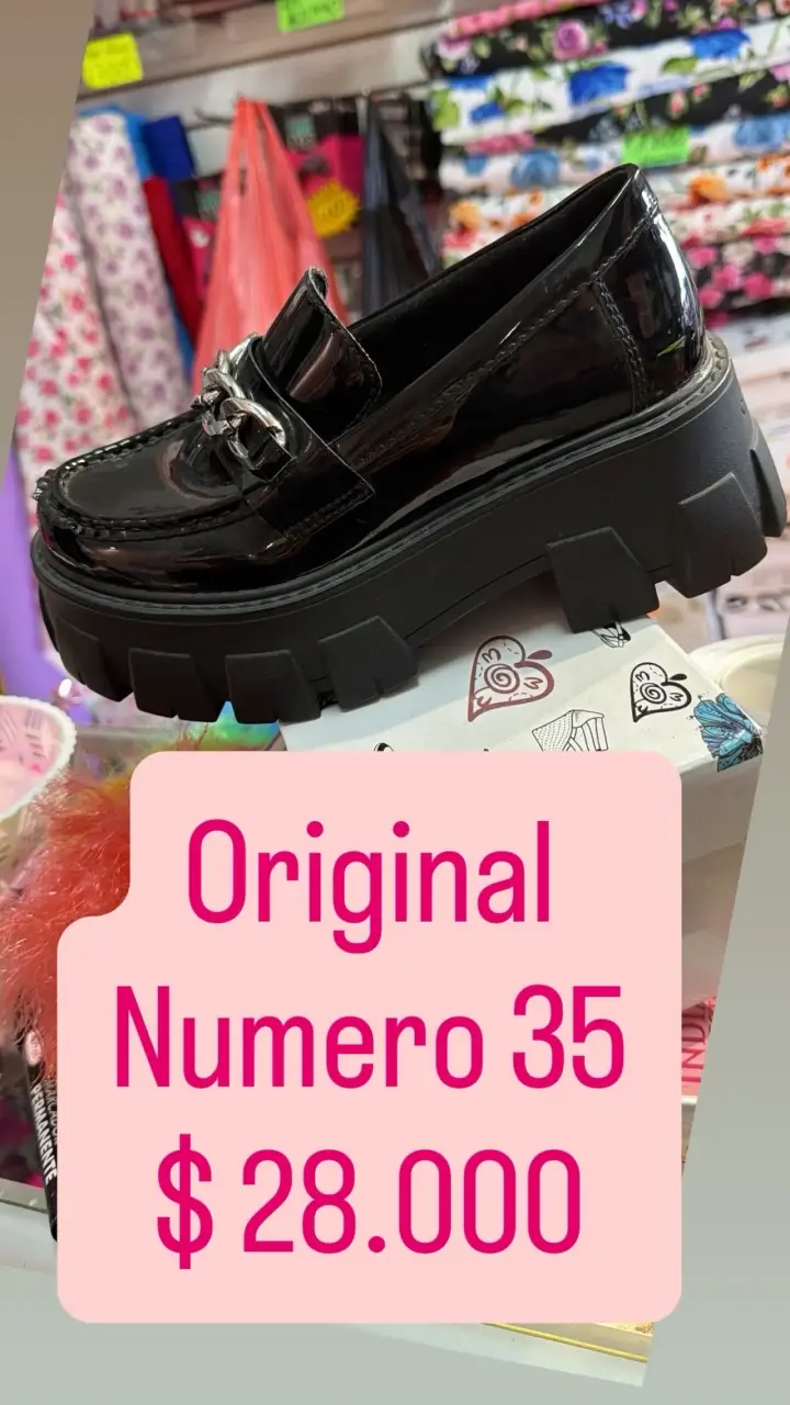Mocasines negros charol n° 35 C/moran