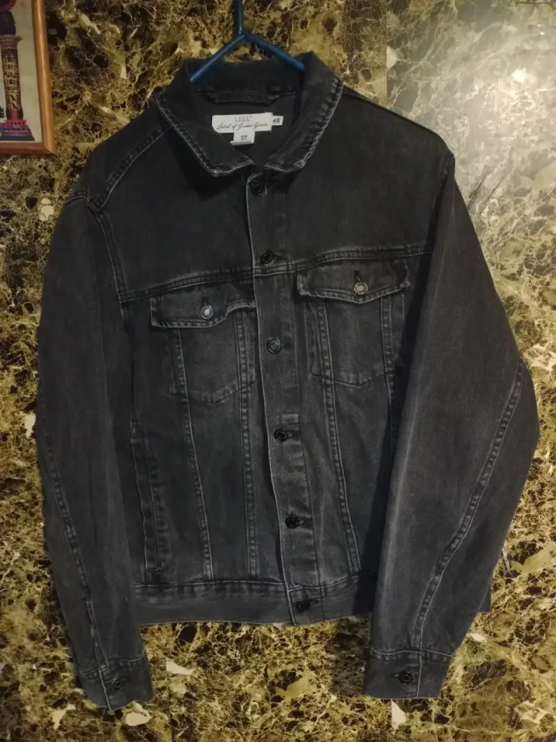 Chaqueta jean negra unisex - 1