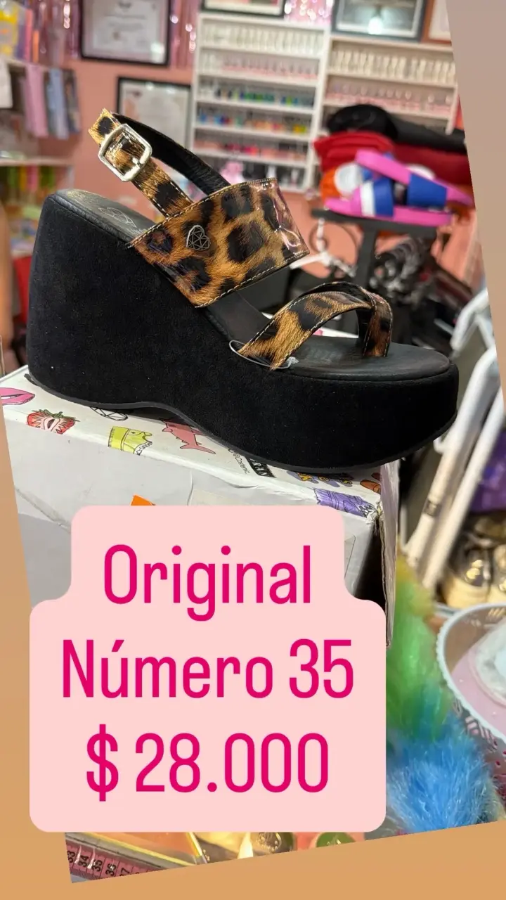 Sandalias plataforma animal print C/moran