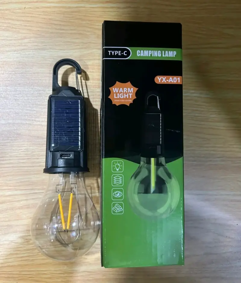Lámpara camping solar tipo C Recargable Solar