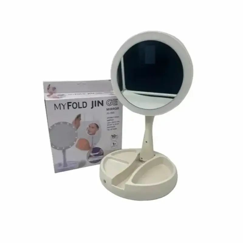 Espejo plegable con luz LED