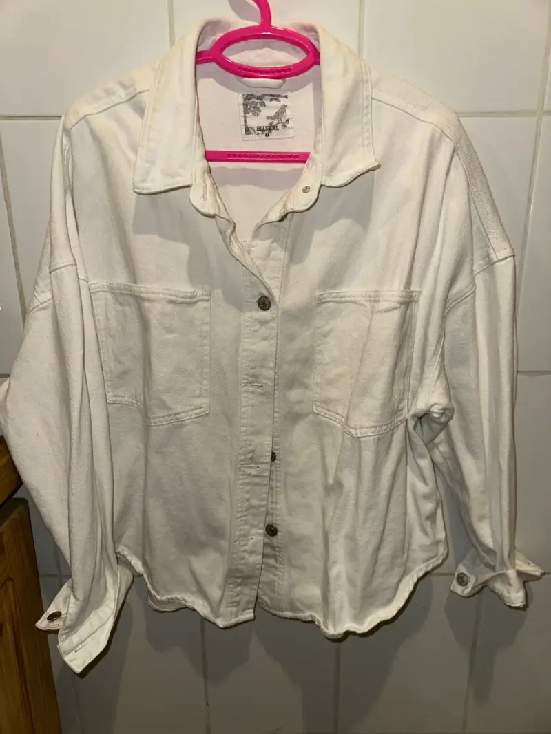 Chaqueta blanca de mezclilla - 1