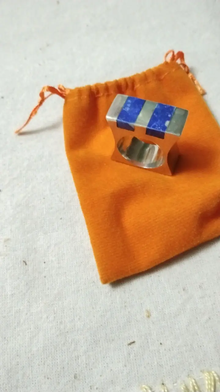 Anillo de plata y azul lápislazuli - 3