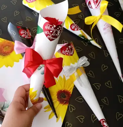 Ramos de flores decorativas rosas personalizadas - miniatura 4