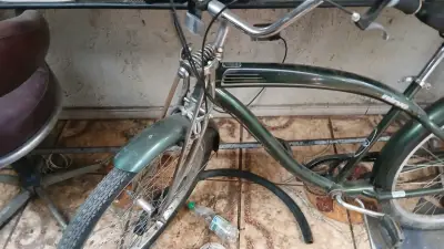 Bicicleta verde clásica americana - miniatura 2