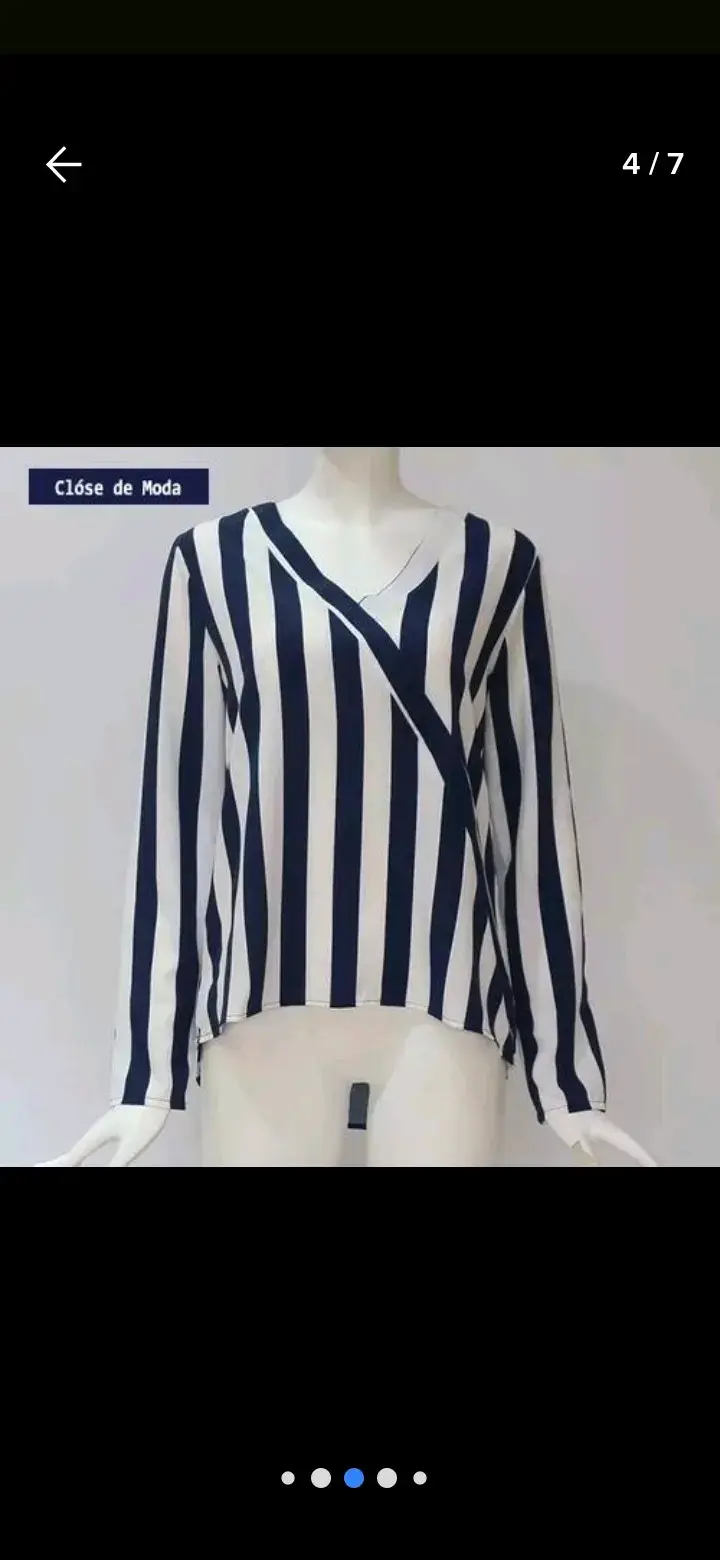 Blusa a rayas azul y blanco - 2