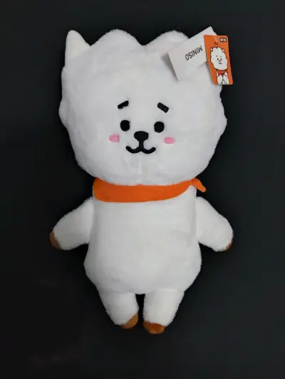 Peluche blanco con bufanda naranja - miniatura 1