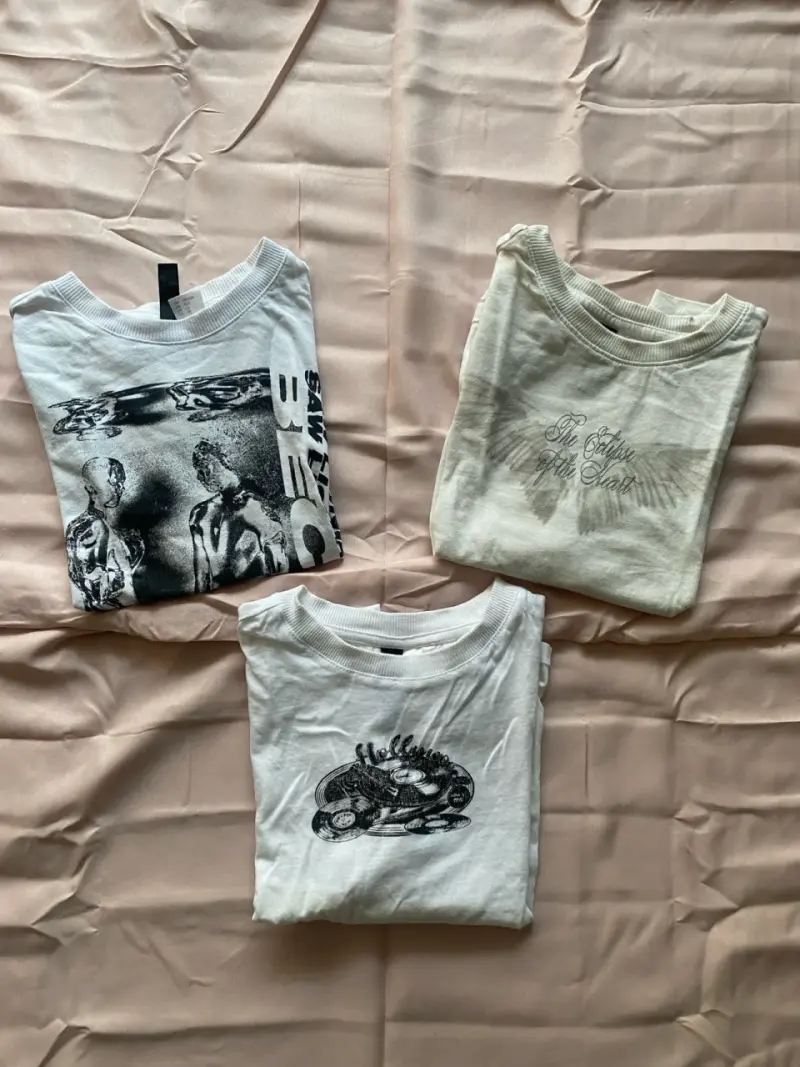 Poleras crop y2k manga corta