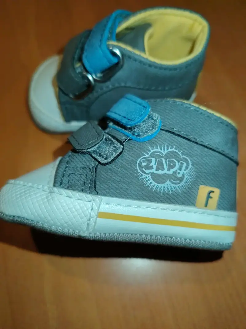Zapatos bebé gris y azul - 2