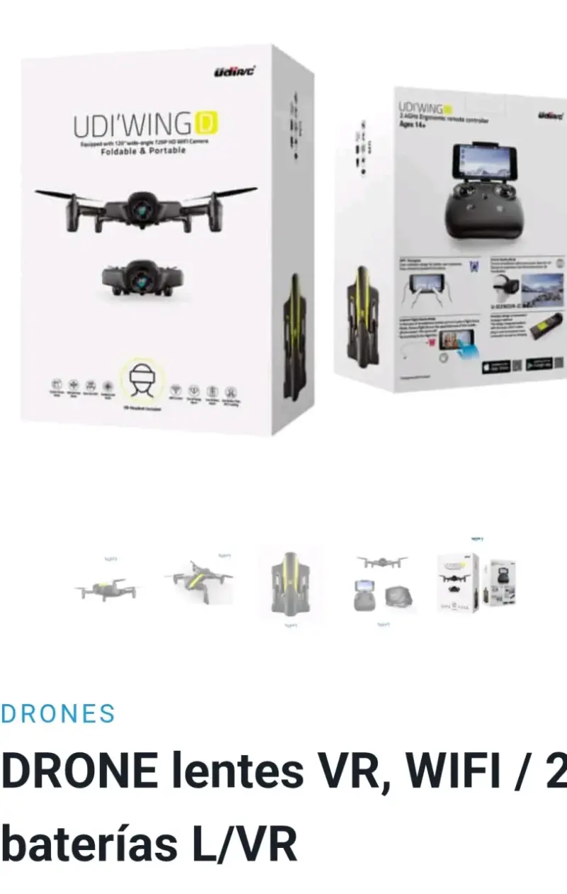 Drone UDI Wing D con lentes VR
