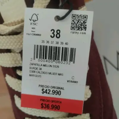 Zapatillas burdeos Marquis talla 38 - miniatura 3