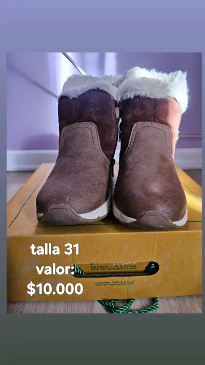 Botines marrón con forro de lana - miniatura 1