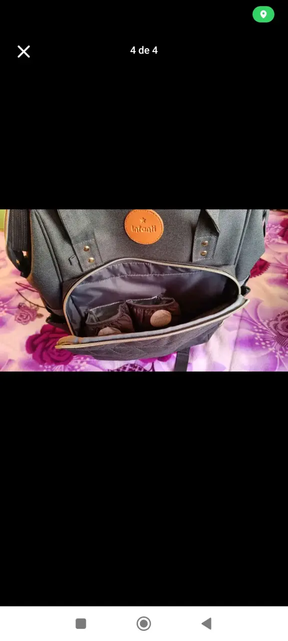 Mochila pañalera negra Infanti - 3