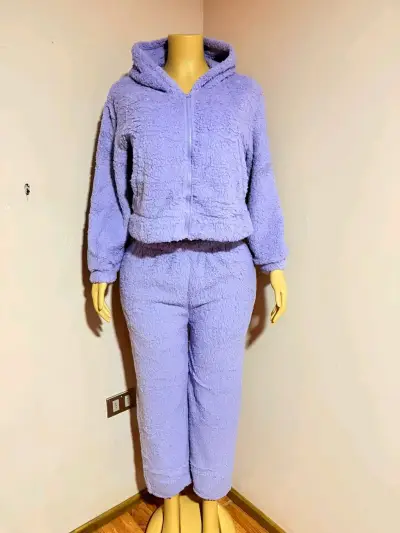 Conjunto polar morado con capucha - miniatura 1