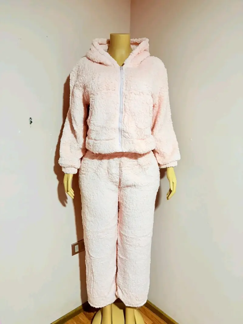 Conjunto polar morado con capucha - 4