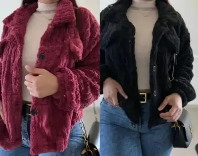 Chaqueta de peluche en varios colores - miniatura 3
