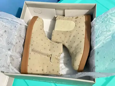 Botines niña beige con estrellas número 26 - miniatura 3