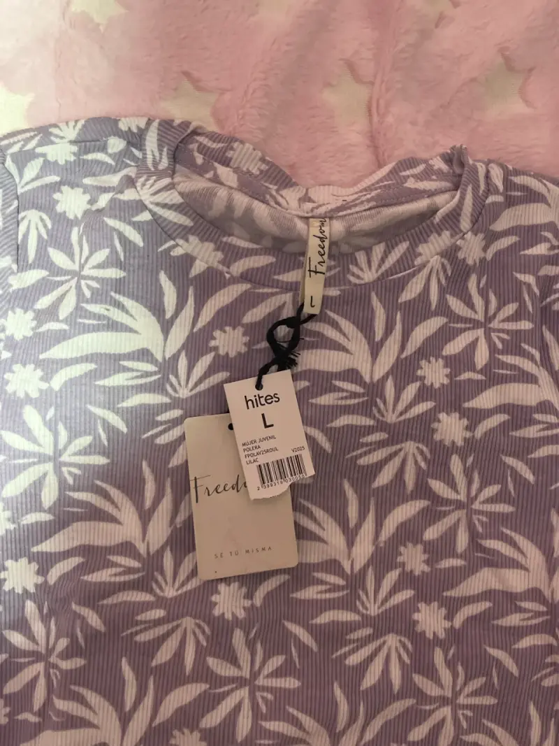 Polera floral morada nueva - 3
