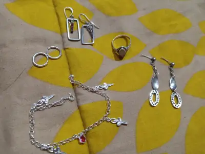 Set de joyas de plata 925 usadas - miniatura 1