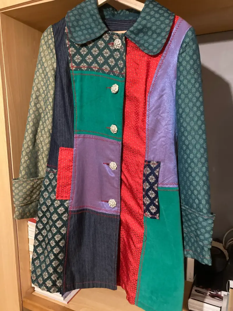 Abrigo patchwork multicolor - 1