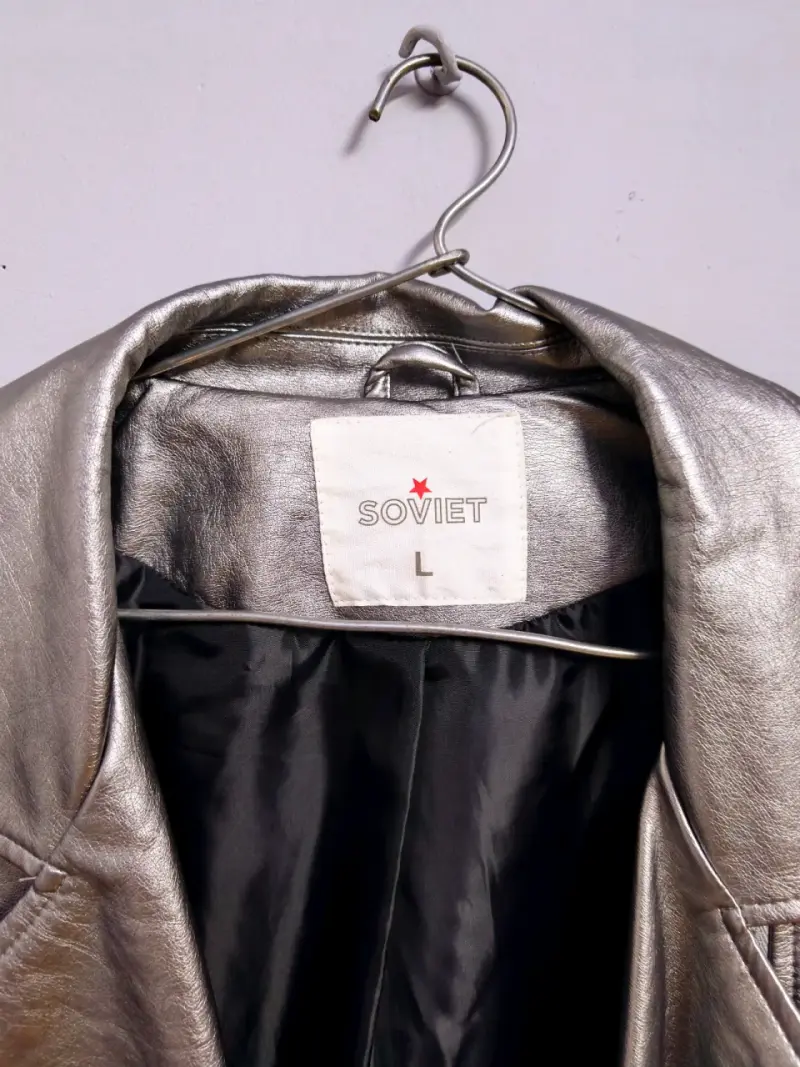 Chaqueta biker plateada - 2