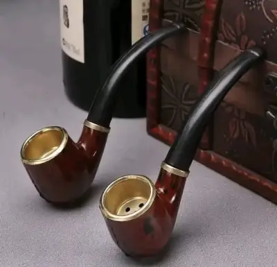 Pipas elegantes madera doradas - miniatura 1