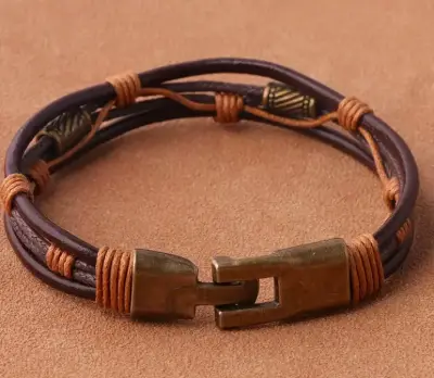 Pulsera de cuero trenzado - miniatura 2
