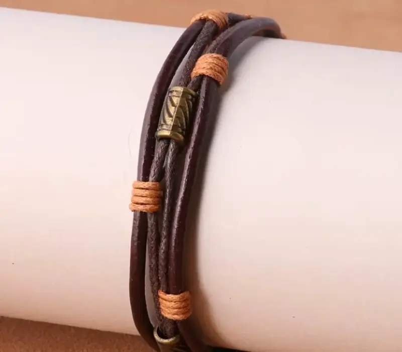 Pulsera de cuero trenzado - 4