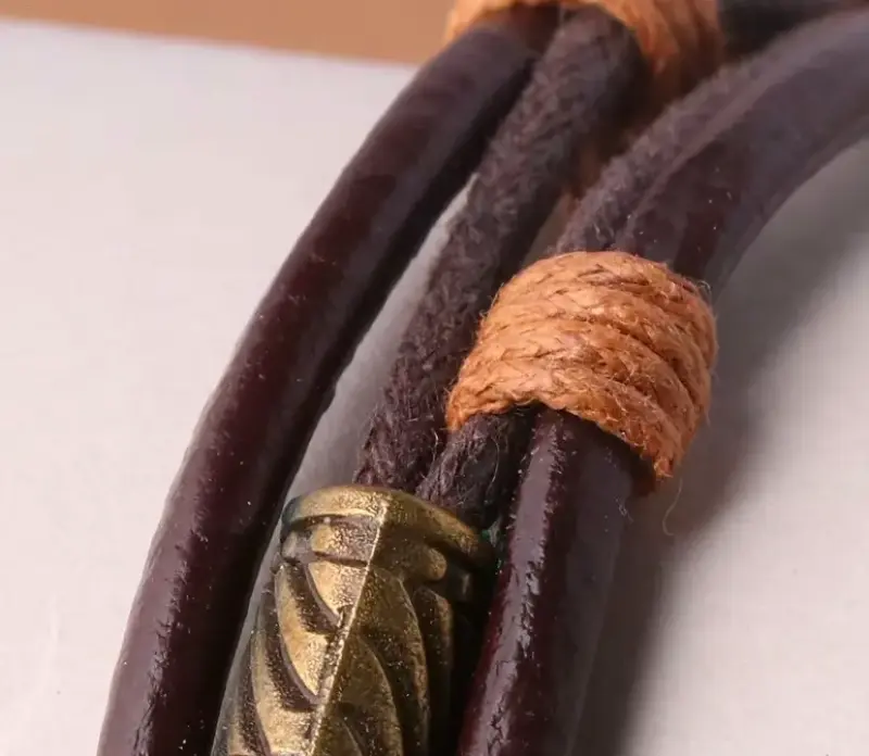 Pulsera de cuero trenzado - 5