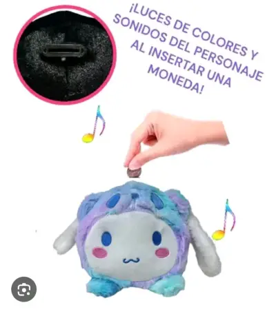 Alcancía peluche con luces - miniatura 1