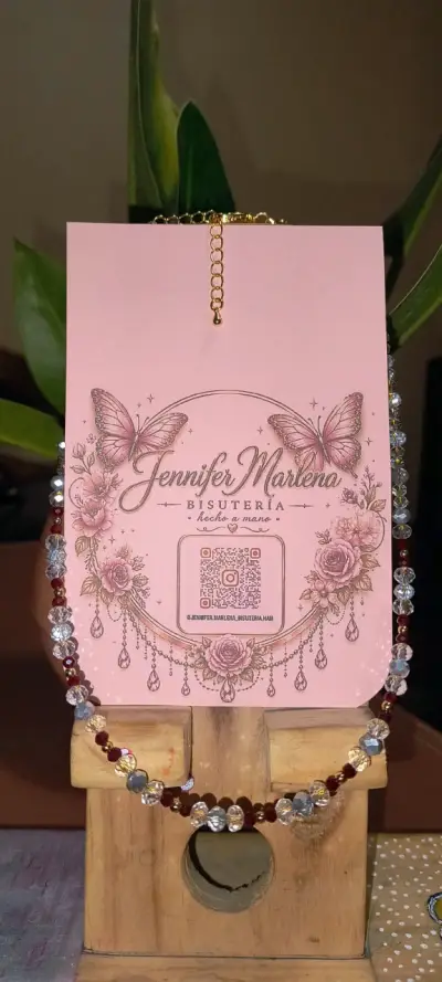 Collar bisutería hecho a mano - miniatura 7