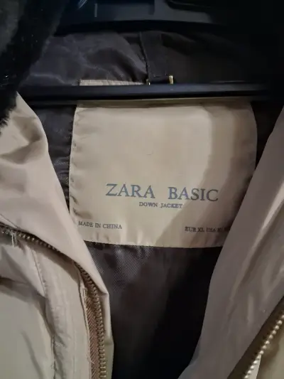 Chaqueta acolchada beige Zara - miniatura 2