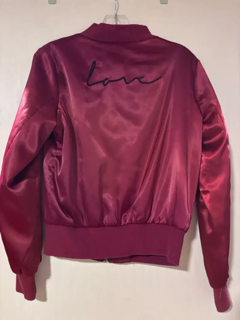 Chaqueta bomber roja "Love" - 1