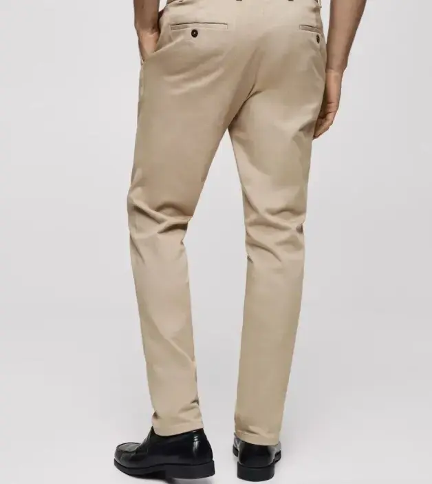 Pantalones beige de vestir Mango Men - 2